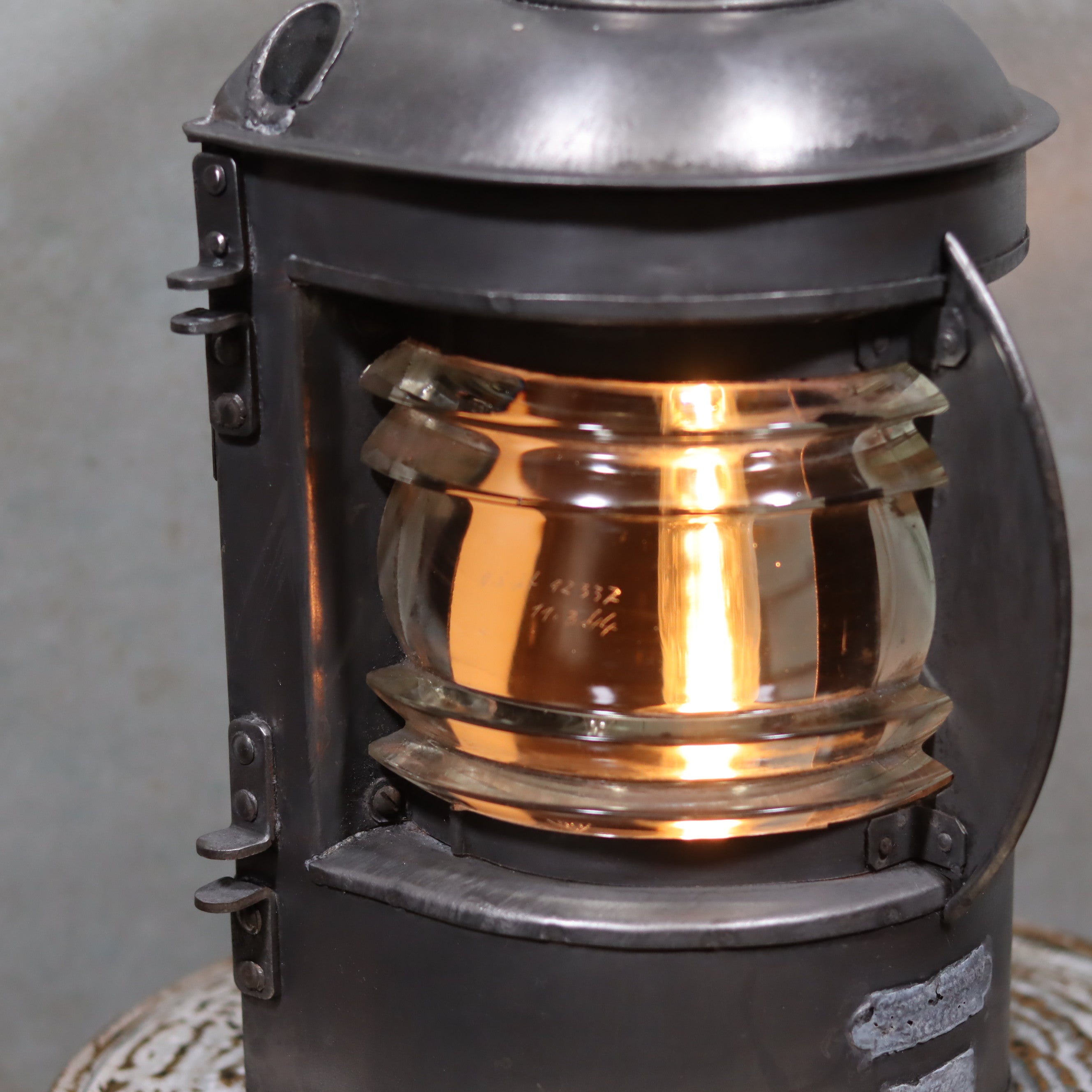Rare WWII Ship Lantern – Navigation Light by Schilbach (1944)