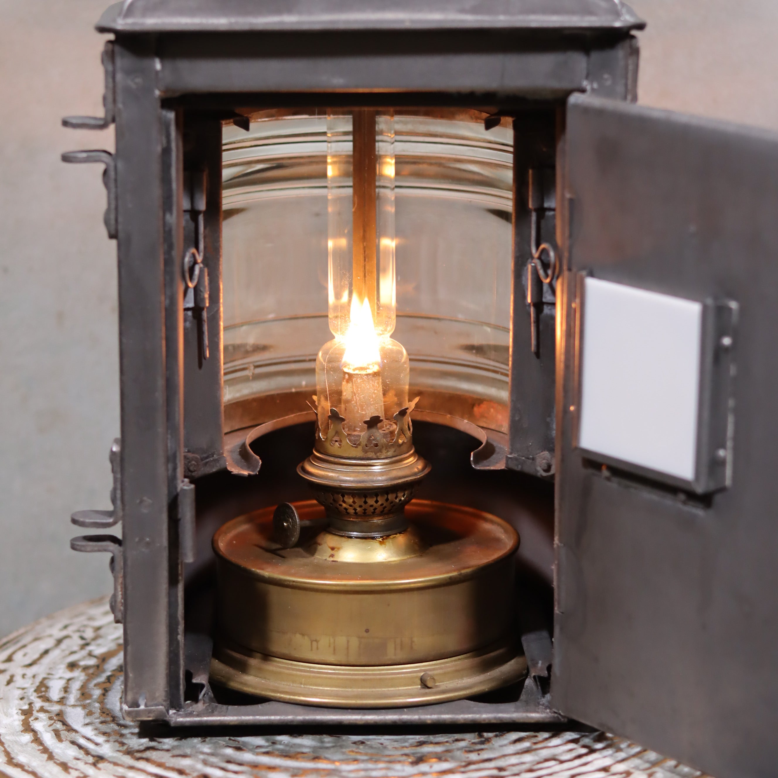 Rare WWII Ship Lantern – Navigation Light by Schilbach (1944)