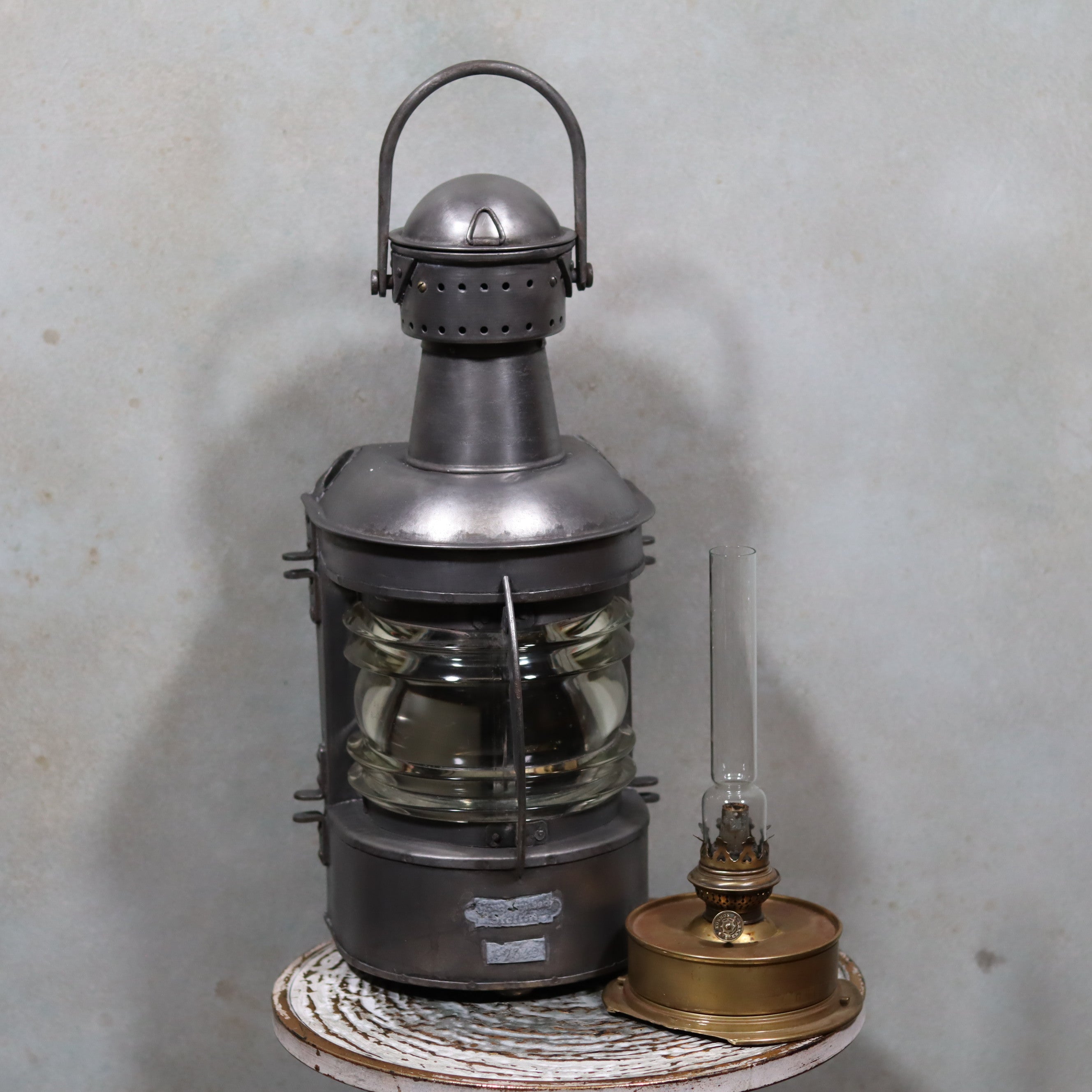 Rare WWII Ship Lantern – Navigation Light by Schilbach (1944)