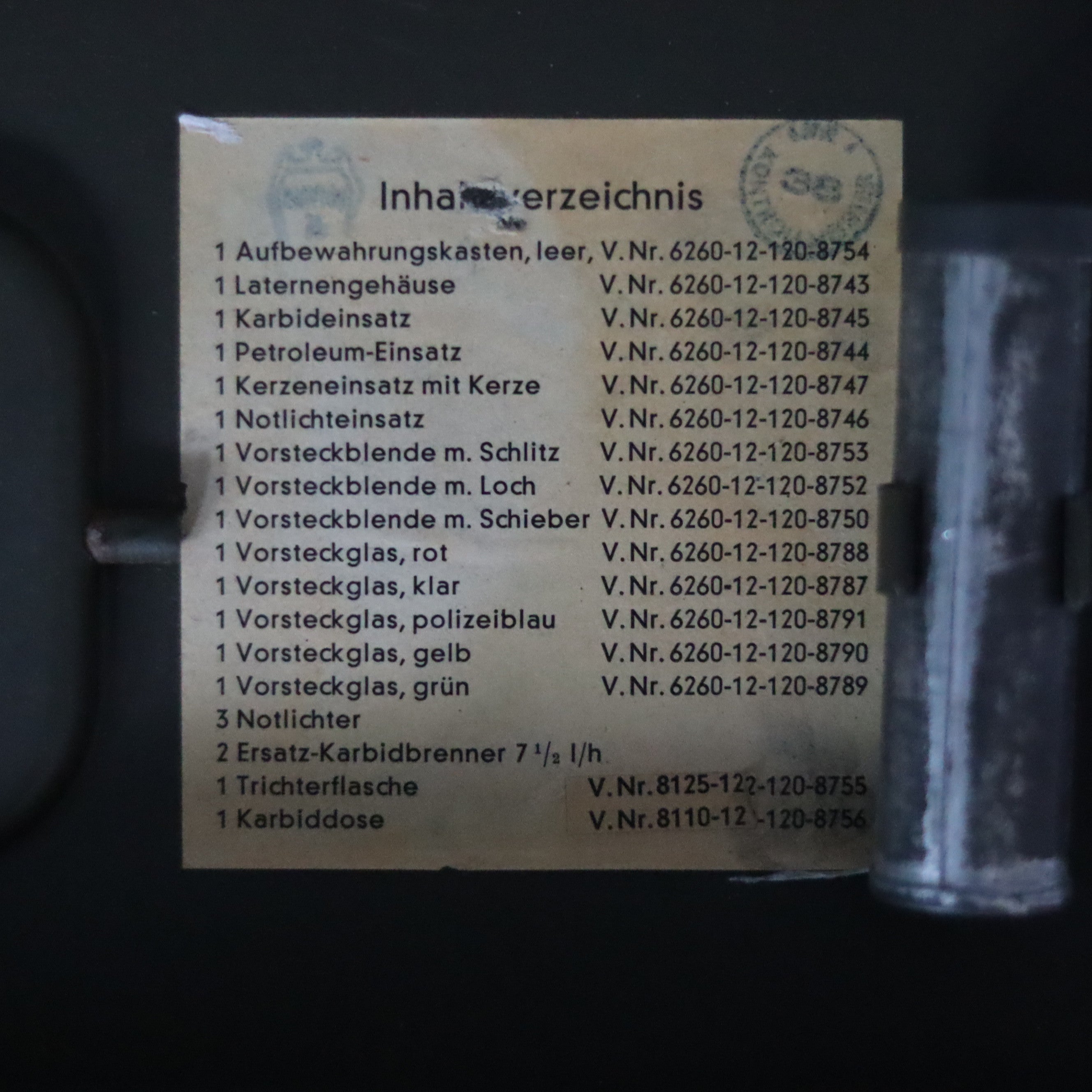 Rare German Einheitslaterne – Multi-Fuel Signal Lamp with Accessories (Osmeka, 1950s–1960s)