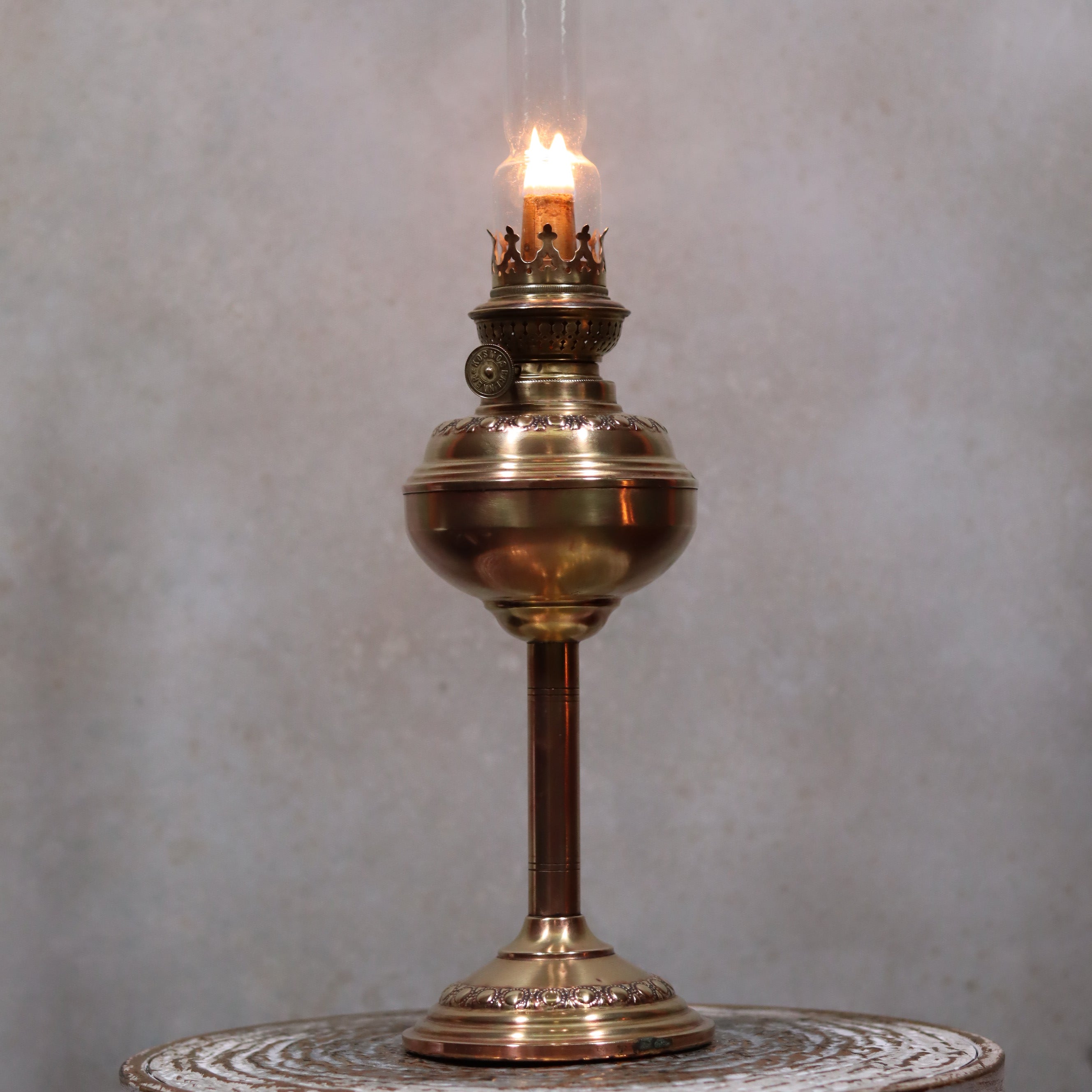 Vintage Brass Oil Lamp – Kosmos Brenner by Wild & Wessel (1950s–1960s)