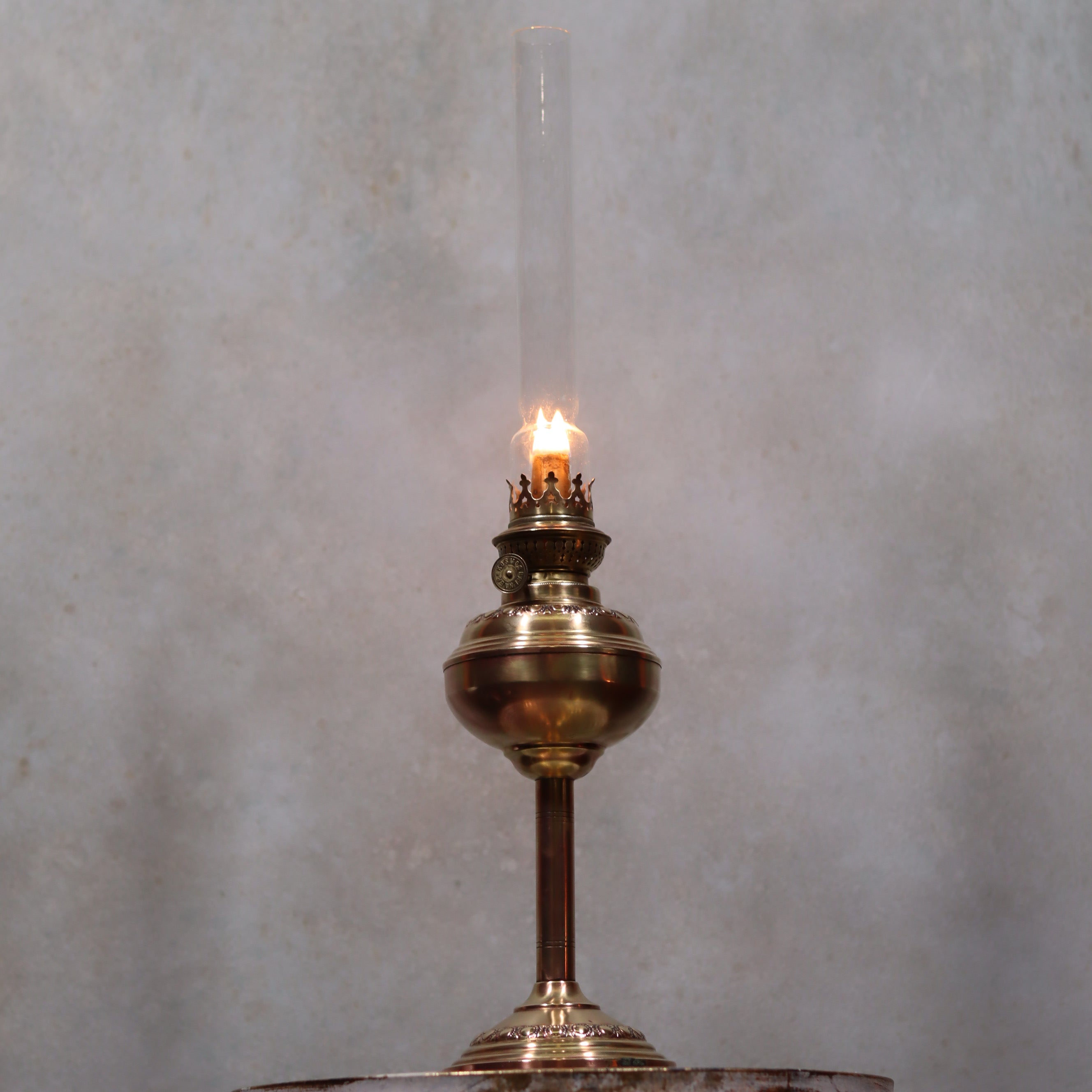 Vintage Brass Oil Lamp – Kosmos Brenner by Wild & Wessel (1950s–1960s)