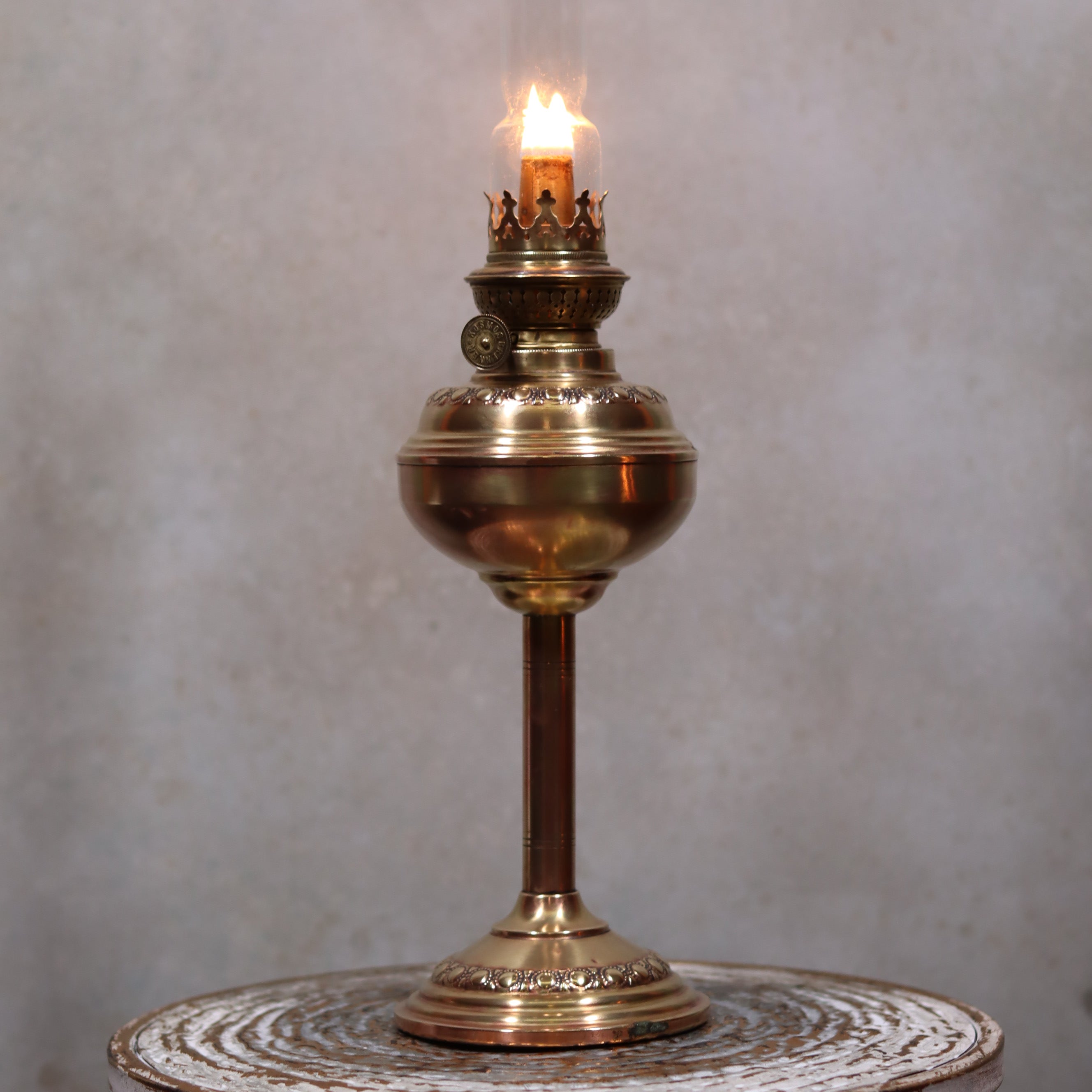 Vintage Brass Oil Lamp – Kosmos Brenner by Wild & Wessel (1950s–1960s)