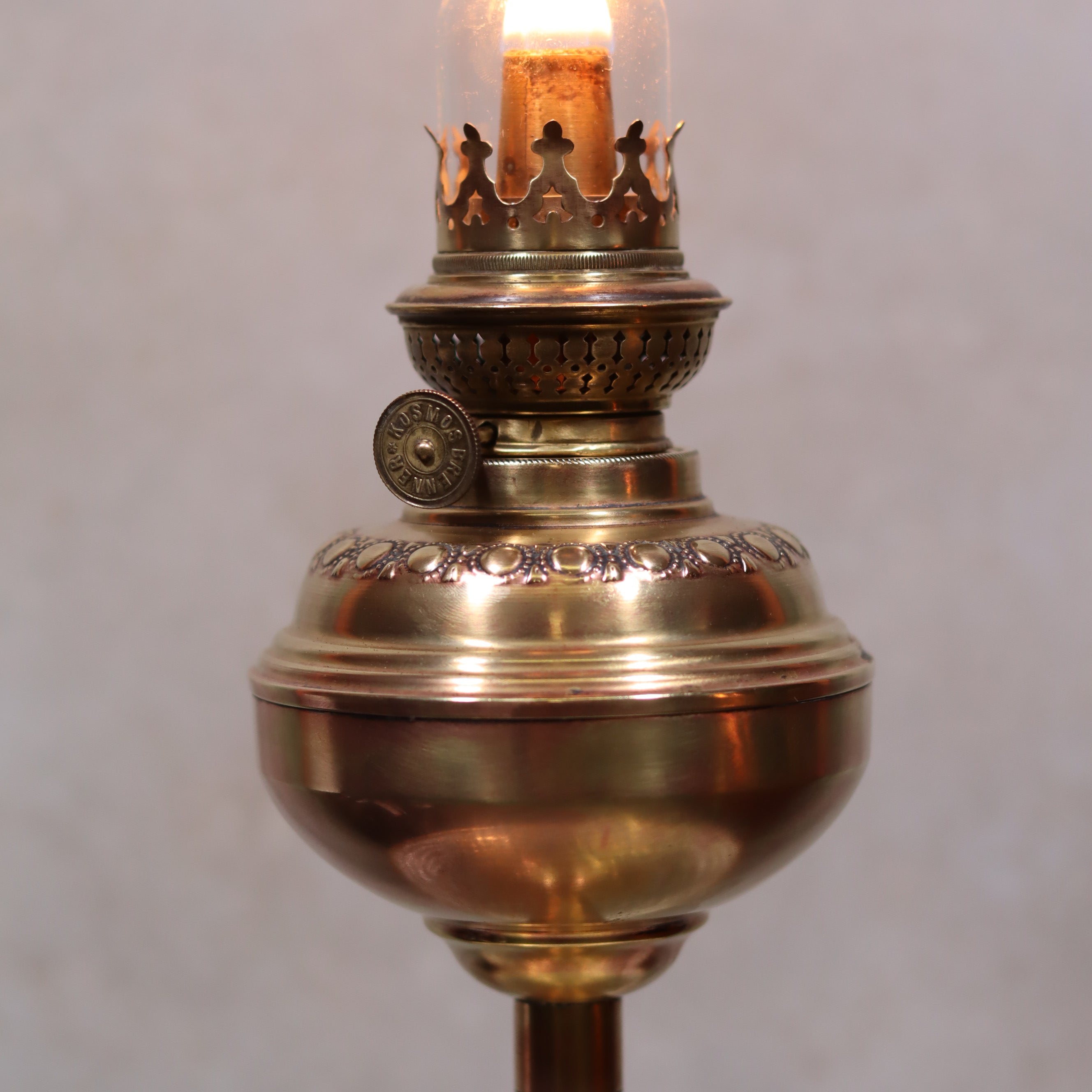 Vintage Brass Oil Lamp – Kosmos Brenner by Wild & Wessel (1950s–1960s)