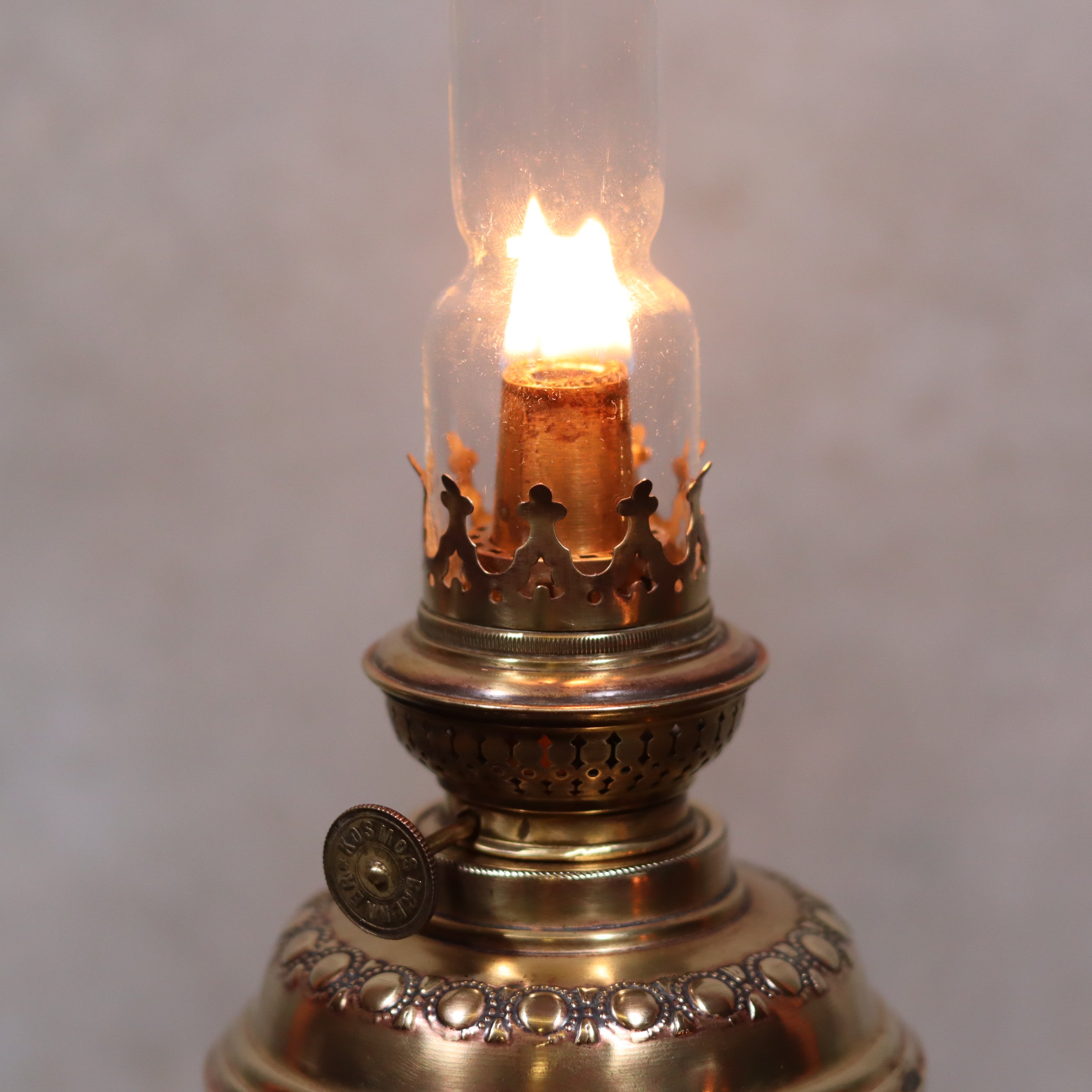 Vintage Brass Oil Lamp – Kosmos Brenner by Wild & Wessel (1950s–1960s)