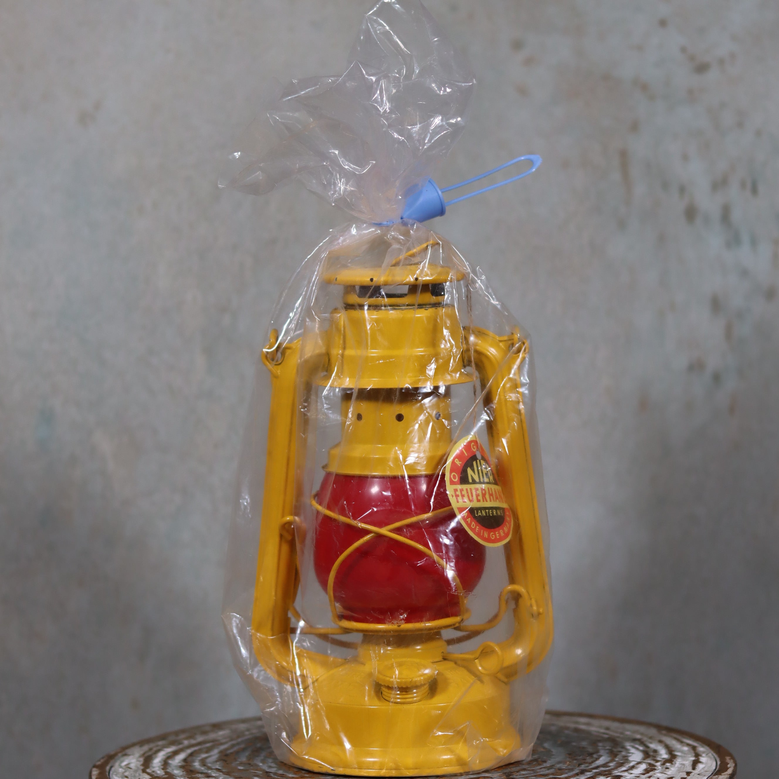 Rare New Old Stock Feuerhand 275 Baby Hurricane Lantern – Western Germany – Red Glass Partylite