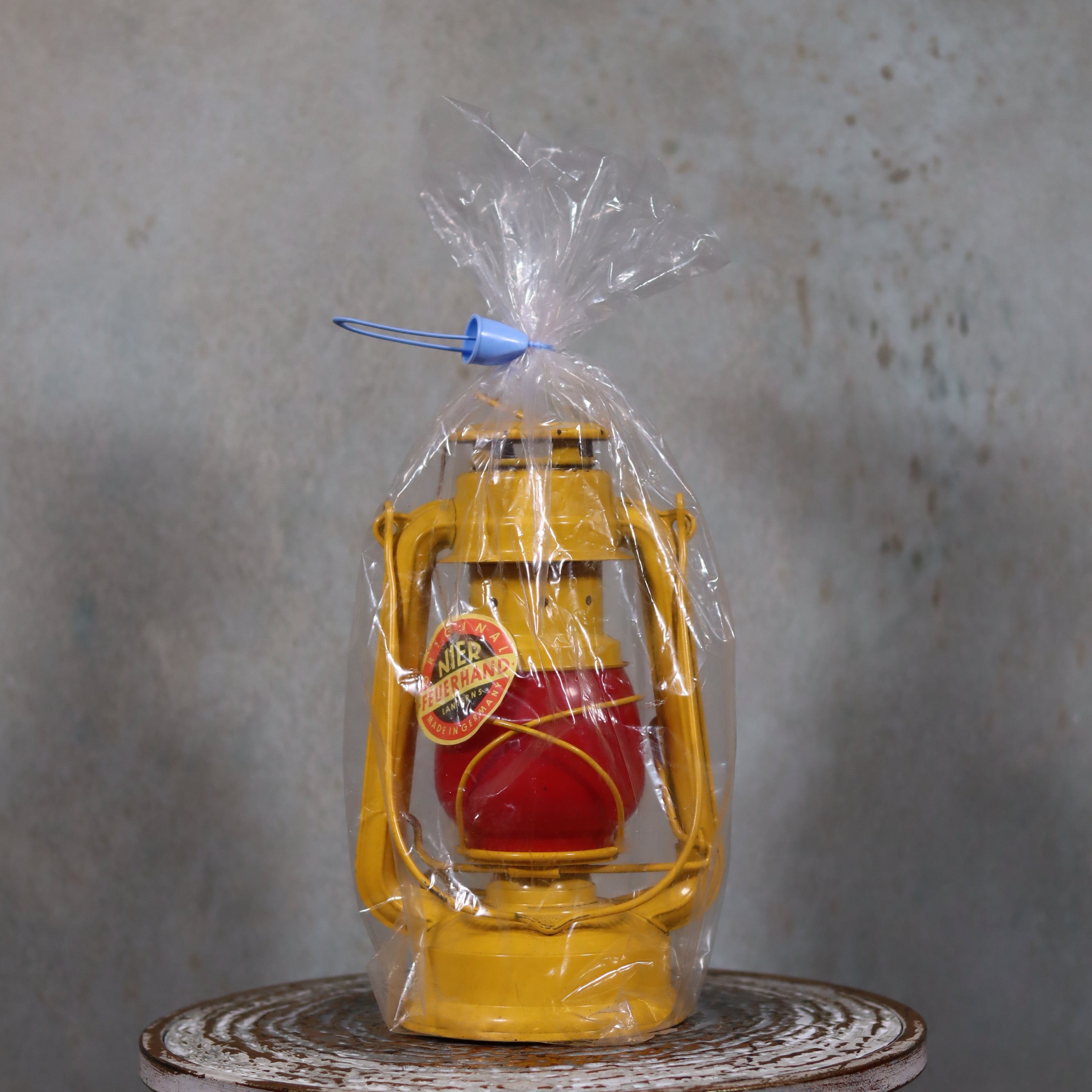 Rare New Old Stock Feuerhand 275 Baby Hurricane Lantern – Western Germany – Red Glass Partylite