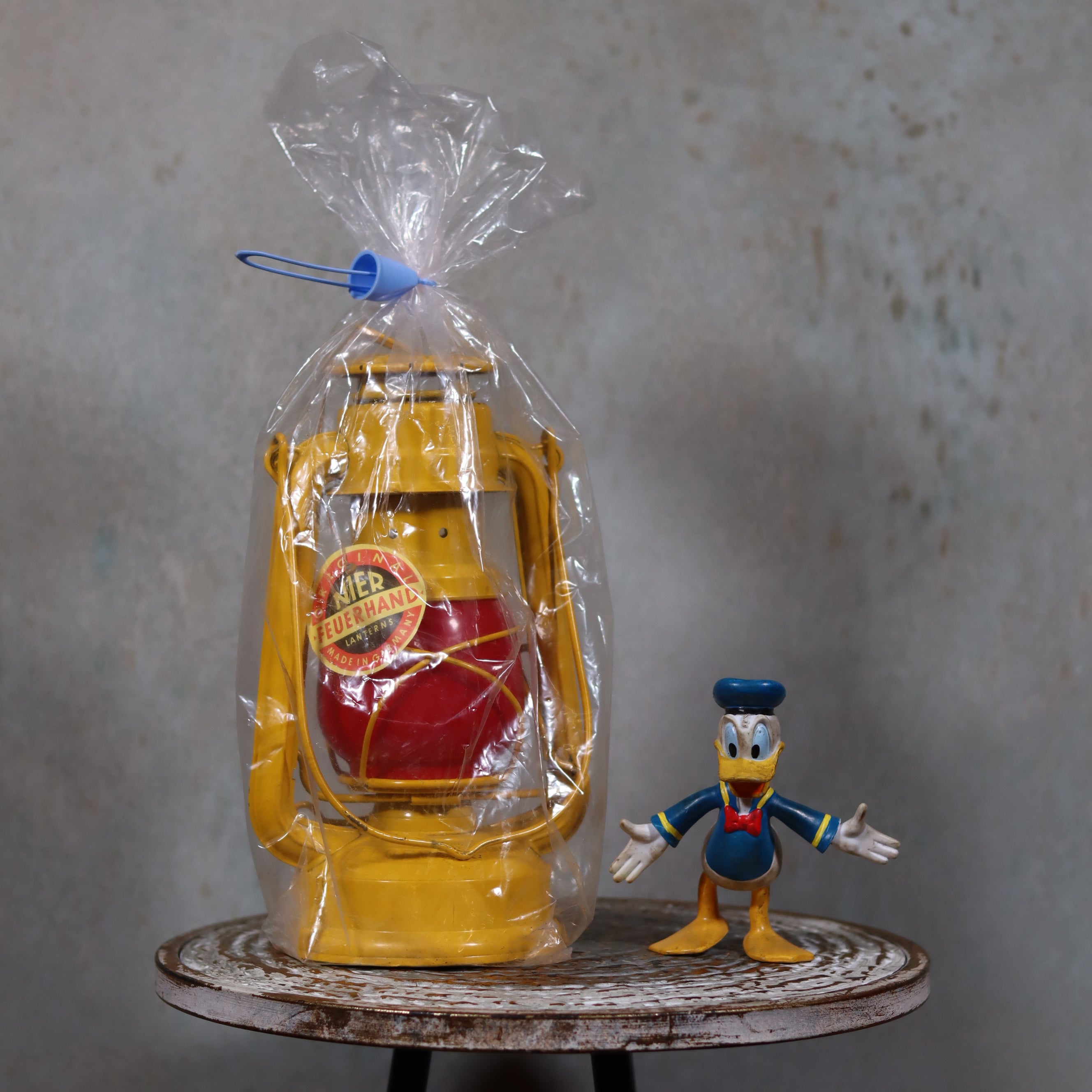 Rare New Old Stock Feuerhand 275 Baby Hurricane Lantern – Western Germany – Red Glass Partylite