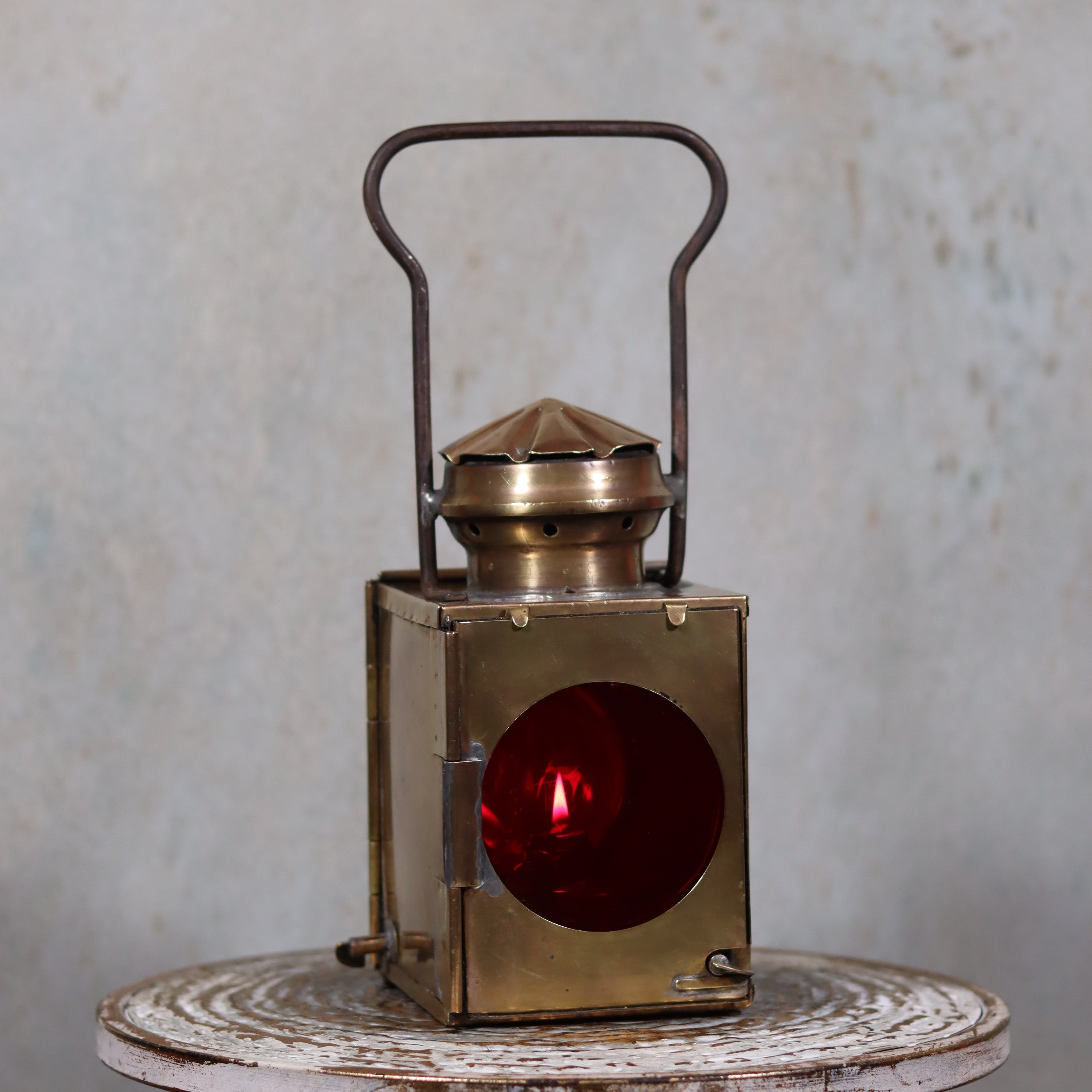 Rare old Train Signal Lantern – J.J. van Dijk Utrecht (c. 1930-1950)
