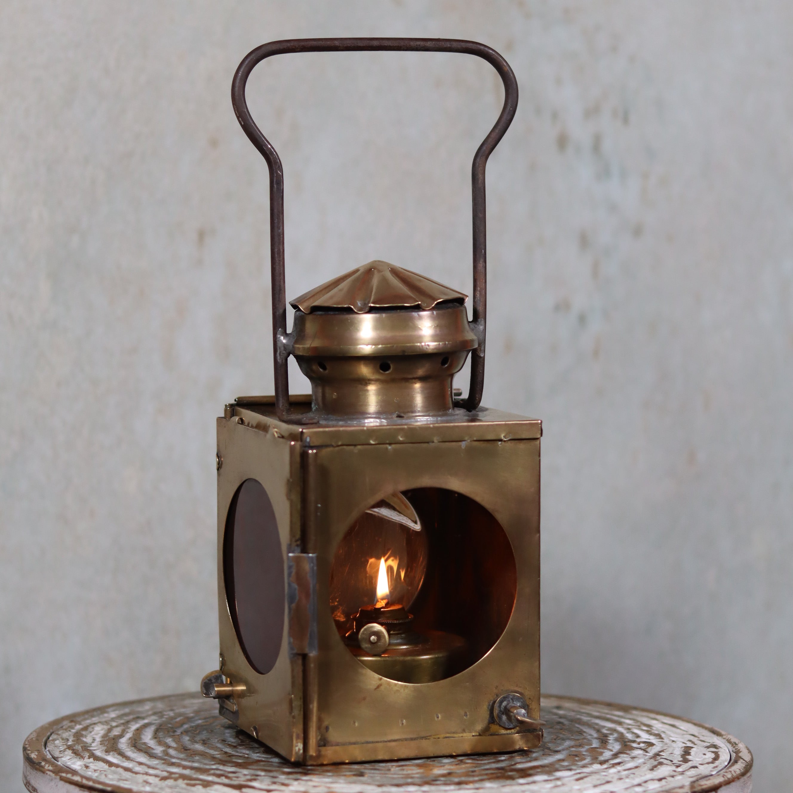 Rare old Train Signal Lantern – J.J. van Dijk Utrecht (c. 1930-1950)