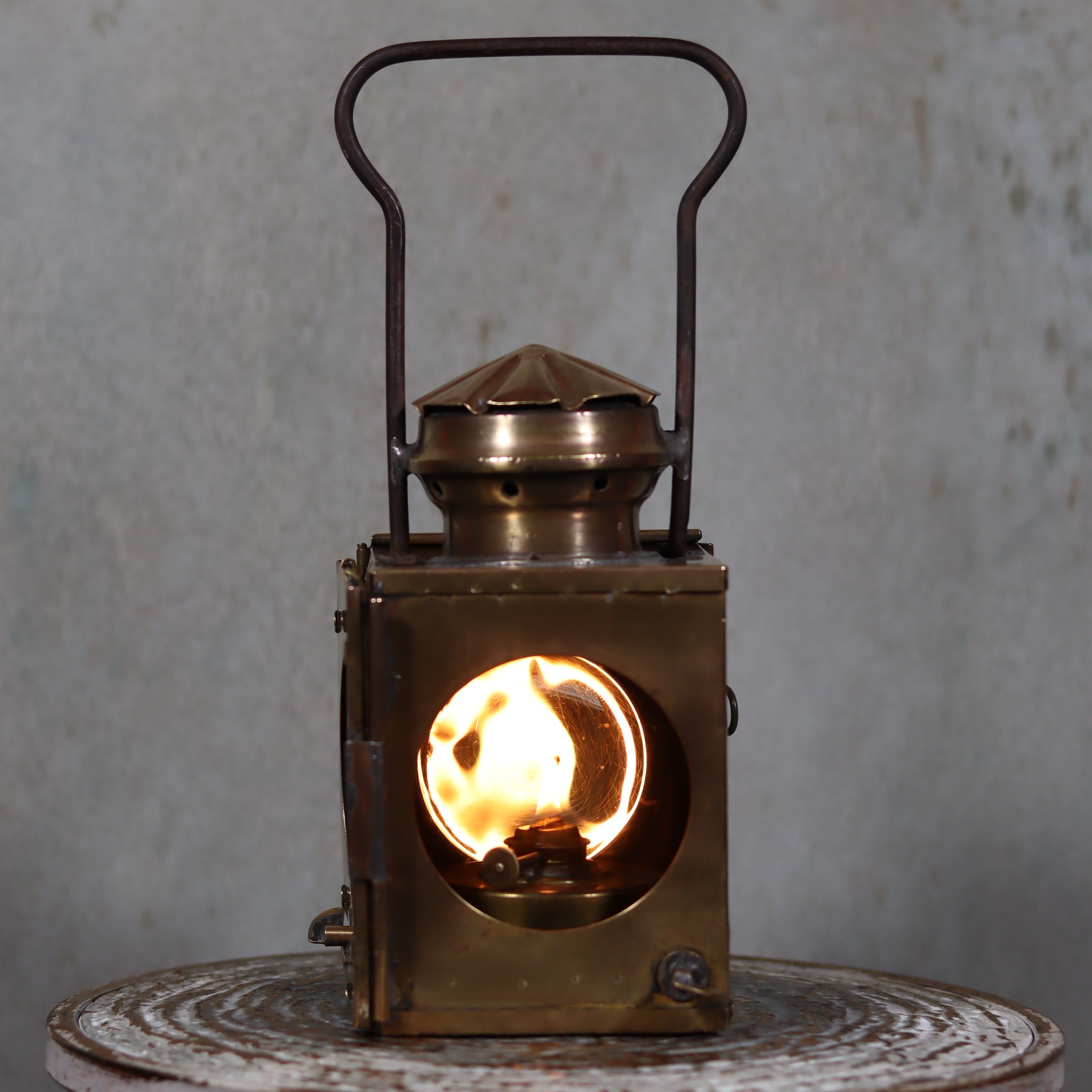 Rare old Train Signal Lantern – J.J. van Dijk Utrecht (c. 1930-1950)