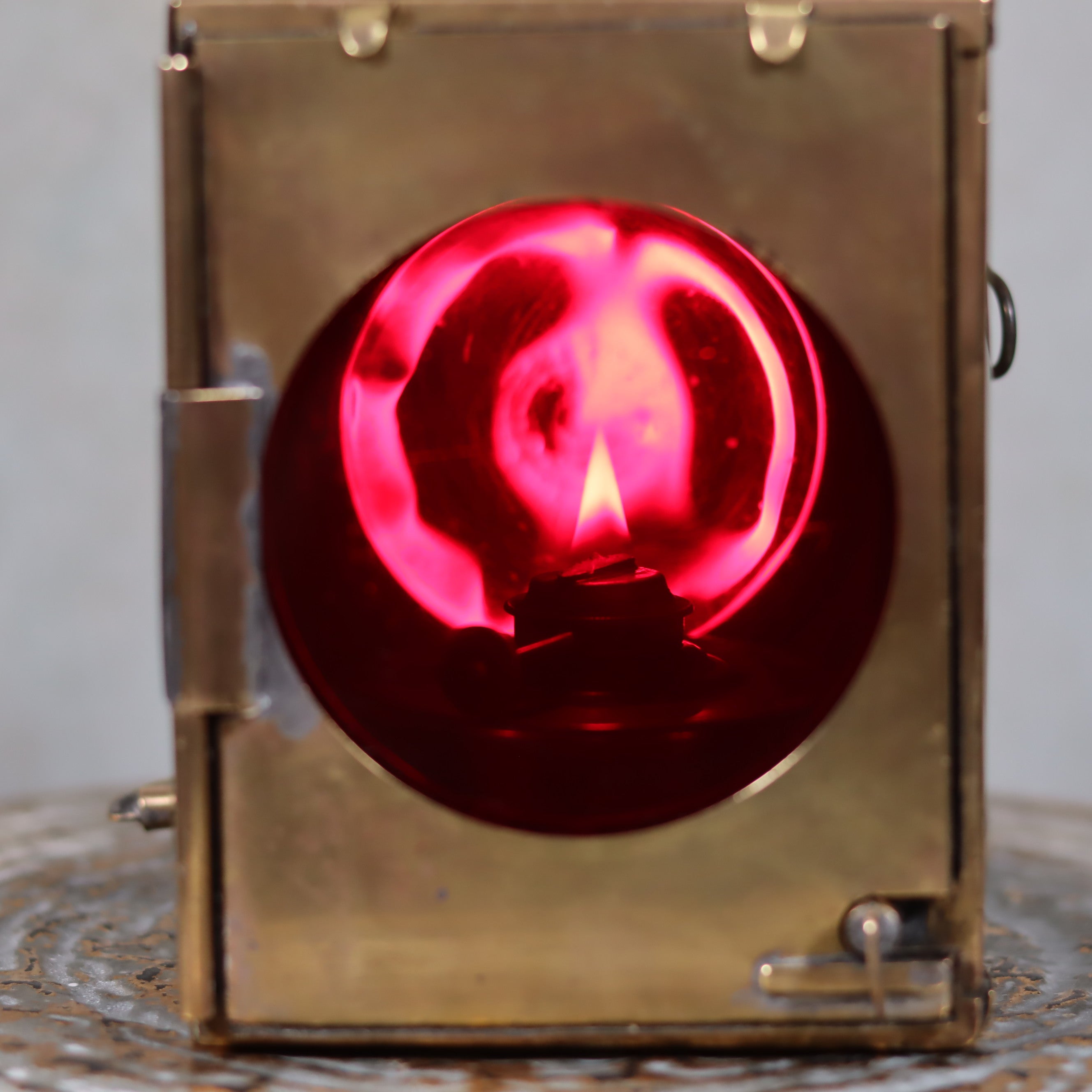 Rare old Train Signal Lantern – J.J. van Dijk Utrecht (c. 1930-1950)