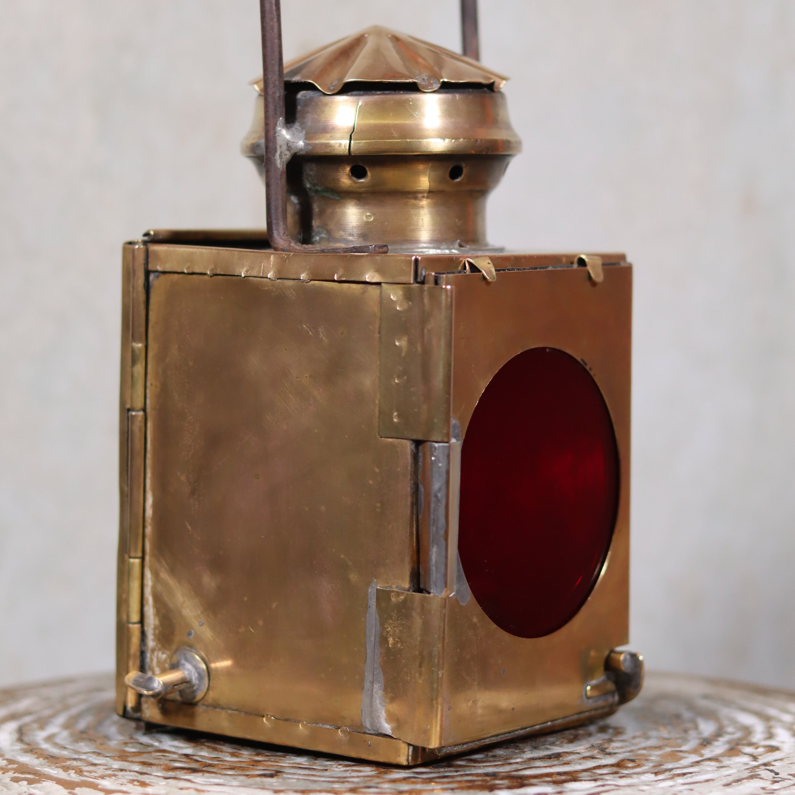 Rare old Train Signal Lantern – J.J. van Dijk Utrecht (c. 1930-1950)