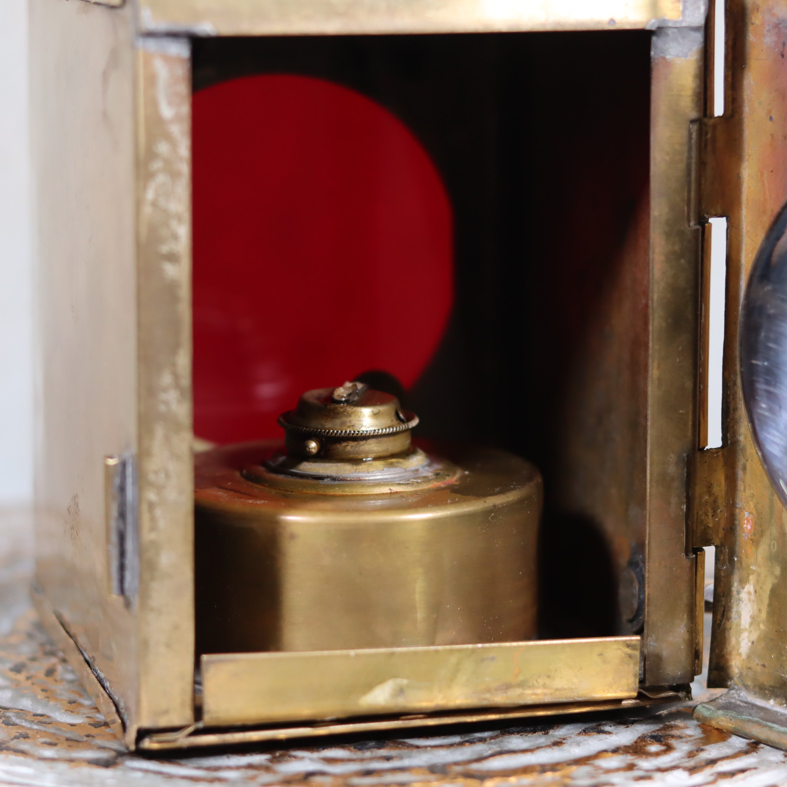 Rare old Train Signal Lantern – J.J. van Dijk Utrecht (c. 1930-1950)