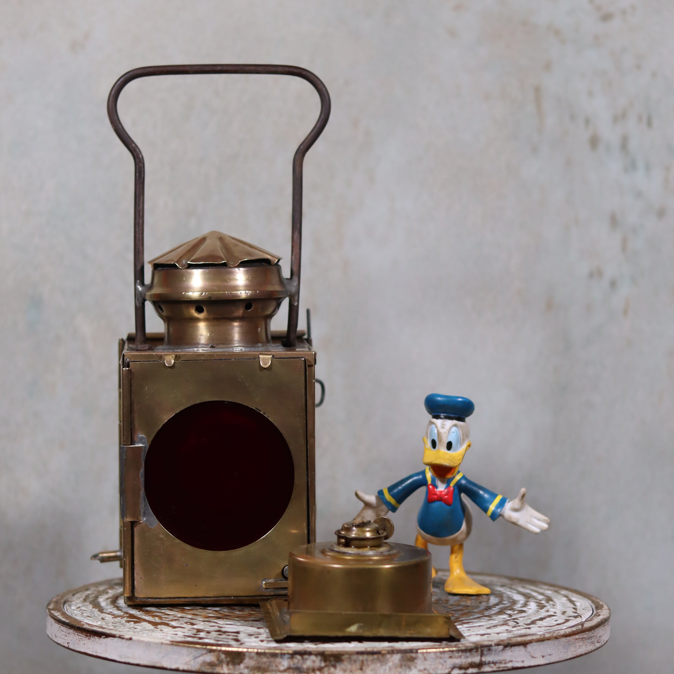 Rare old Train Signal Lantern – J.J. van Dijk Utrecht (c. 1930-1950)