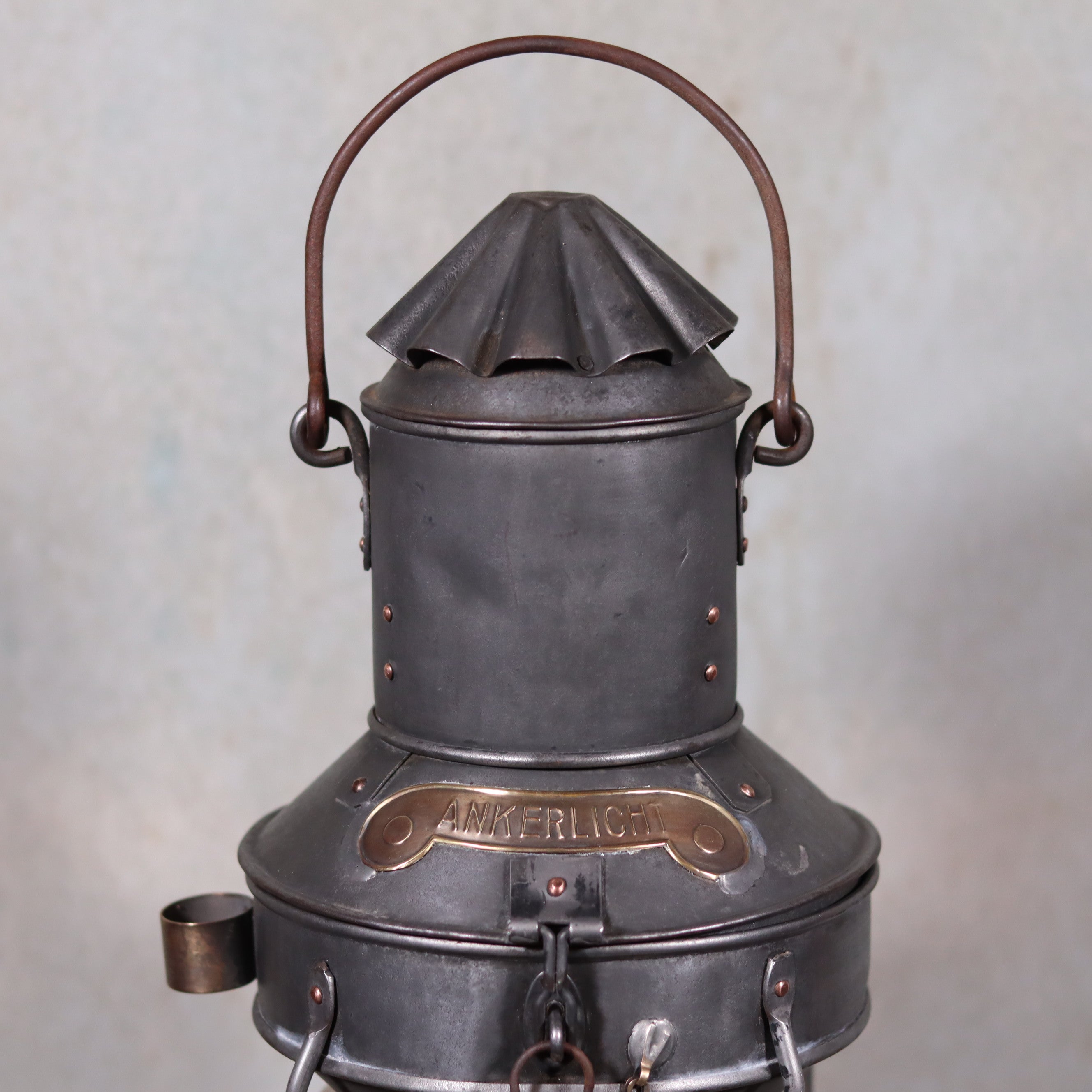 Beautiful Antique Anchor Lamp – Zinc & Copper – Complete and Functional