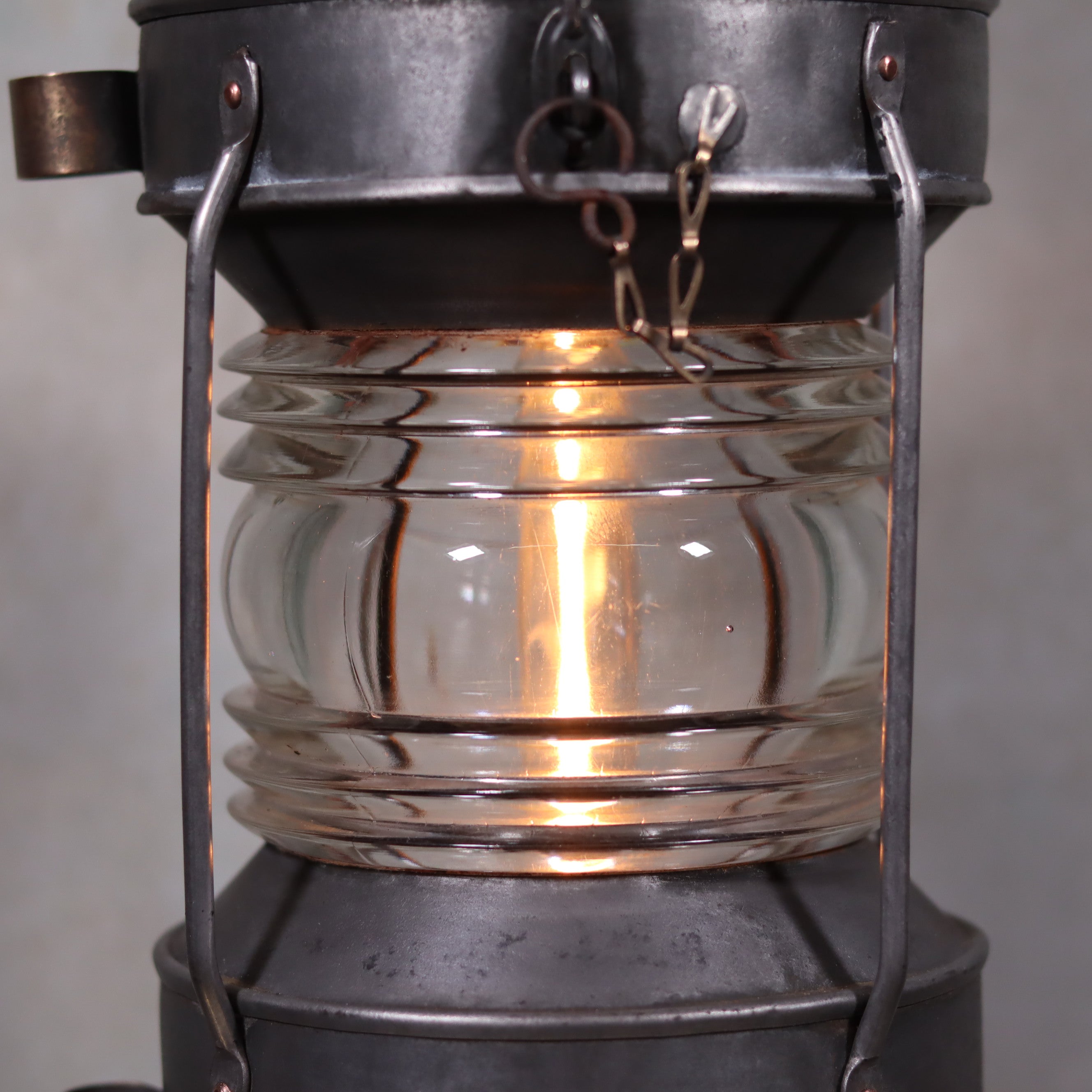 Beautiful Antique Anchor Lamp – Zinc & Copper – Complete and Functional