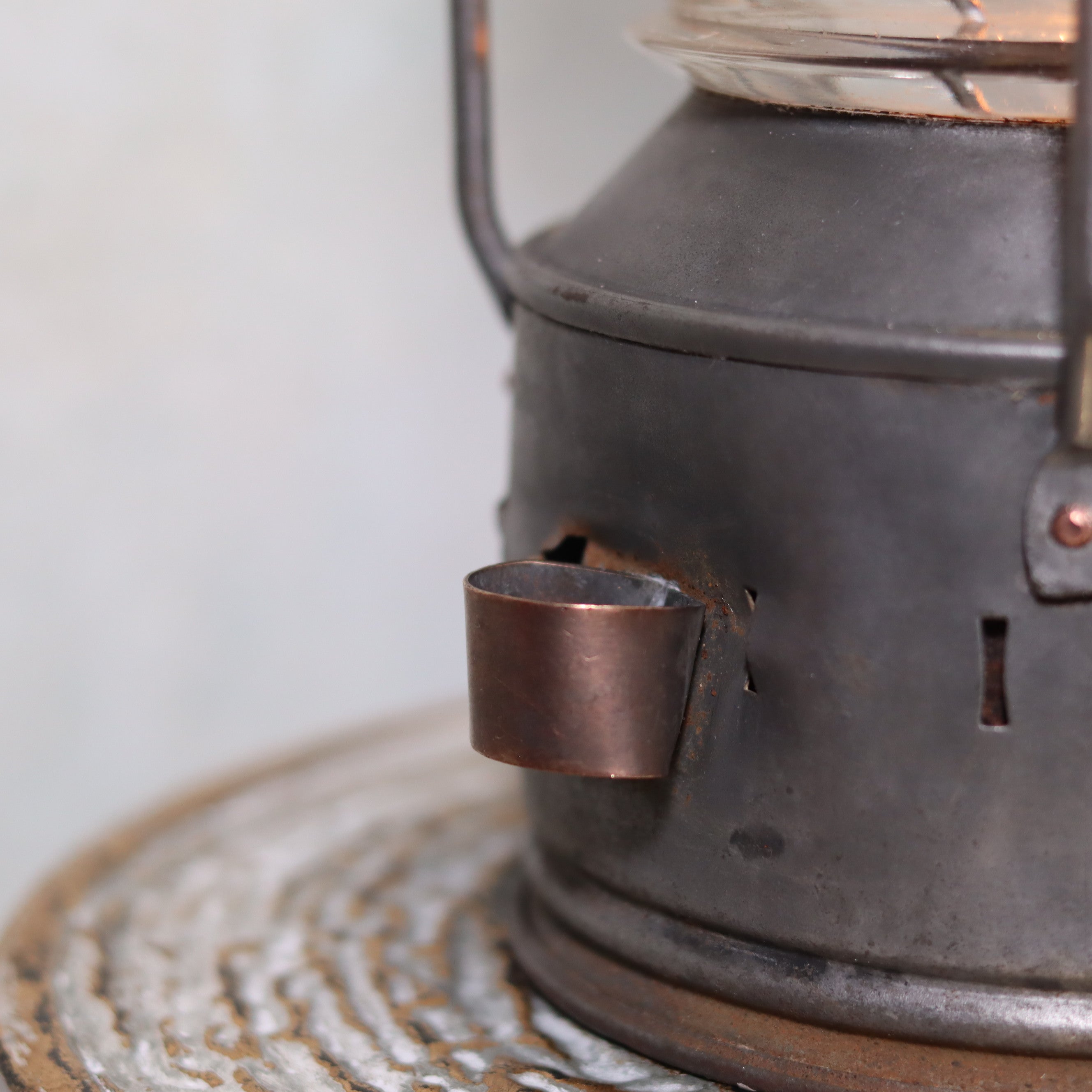 Beautiful Antique Anchor Lamp – Zinc & Copper – Complete and Functional