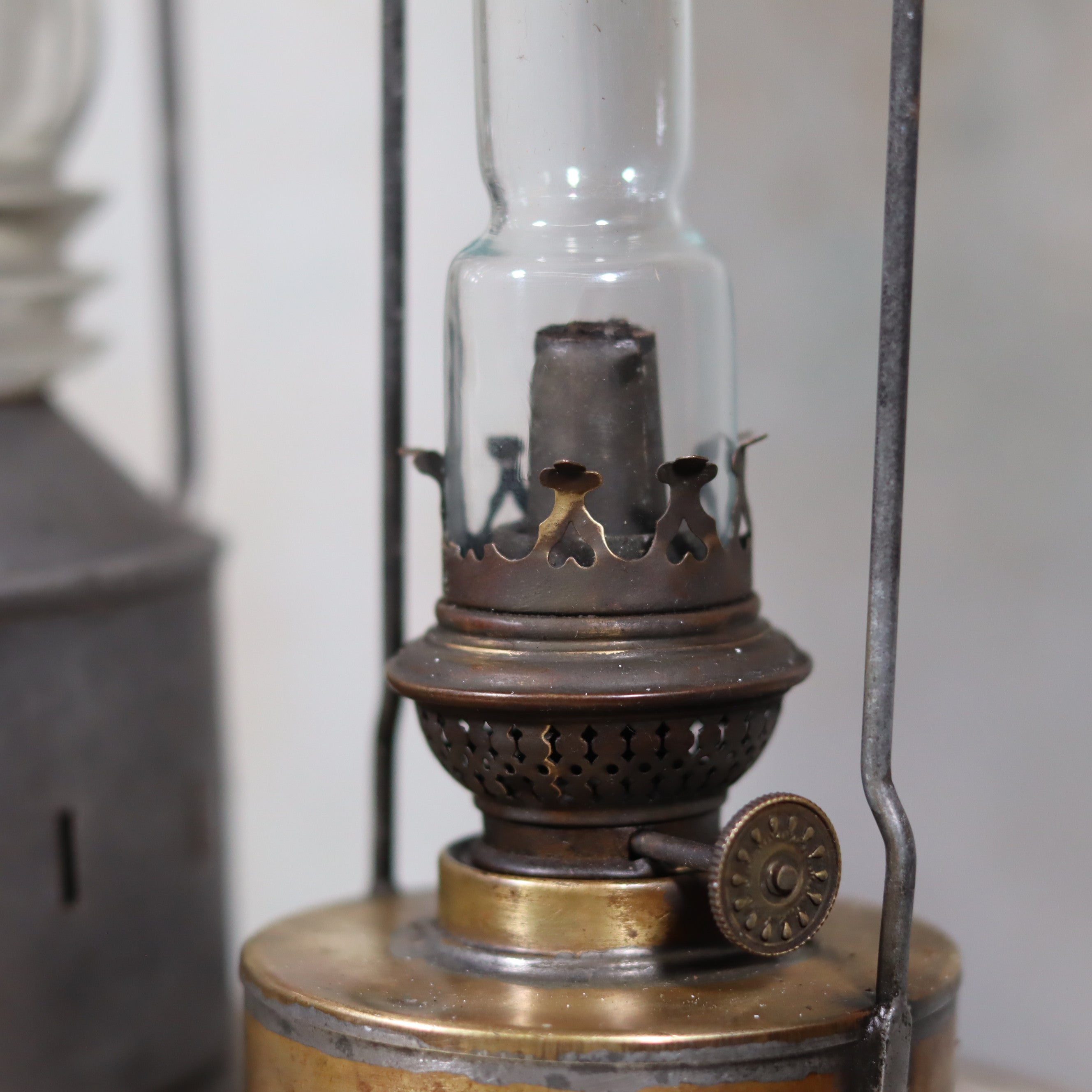 Beautiful Antique Anchor Lamp – Zinc & Copper – Complete and Functional