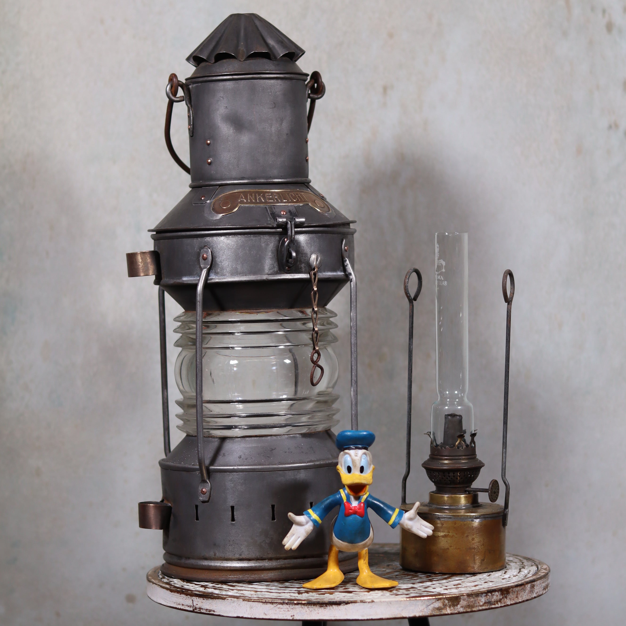 Beautiful Antique Anchor Lamp – Zinc & Copper – Complete and Functional