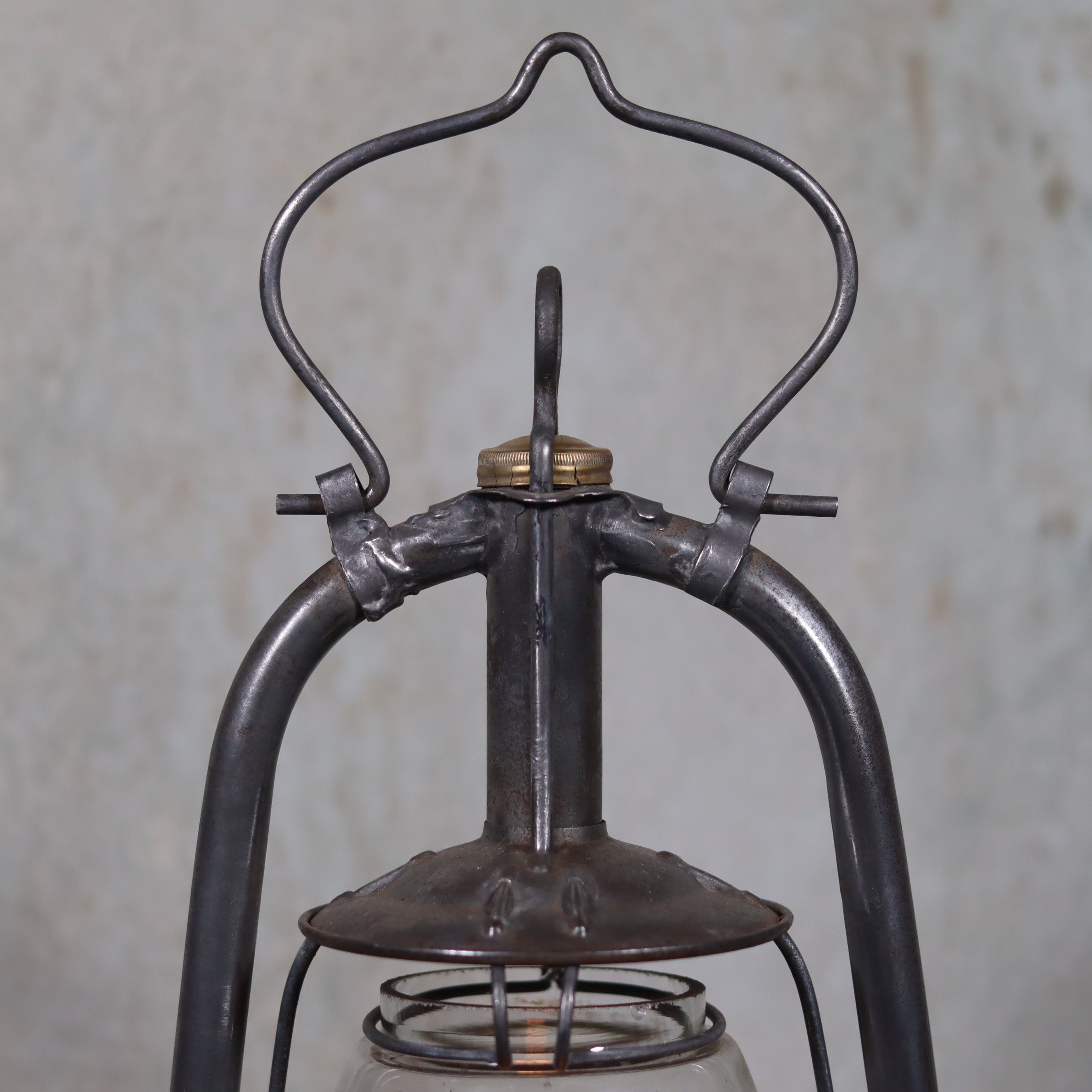 Rare French Val d'Or Hurricane Lantern by Etablissement Ch. Goujon – Beautiful Working Condition with Brass Details
