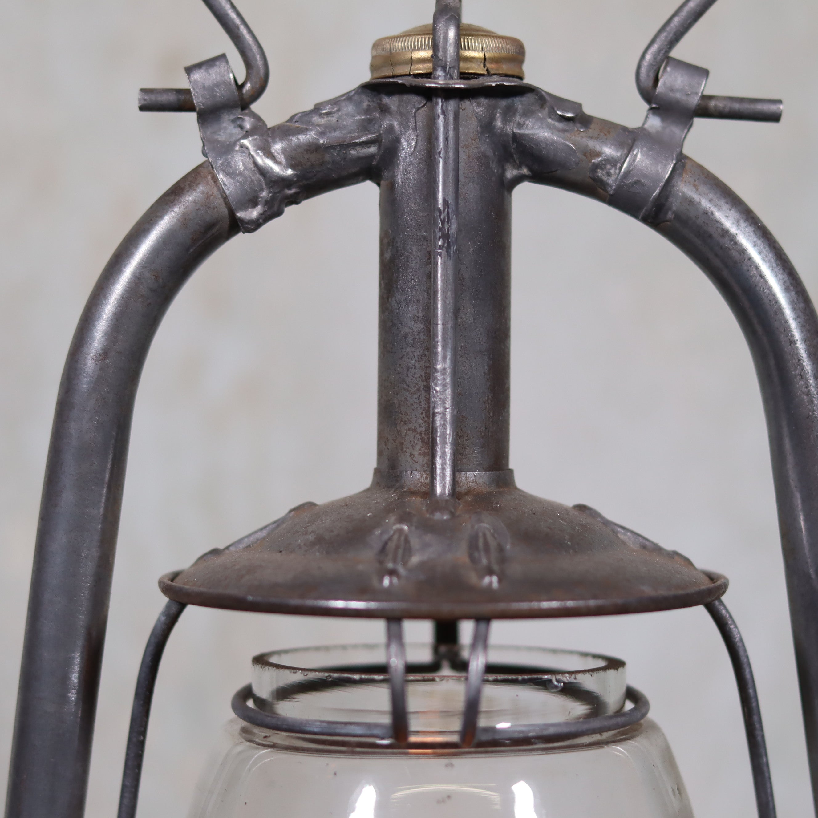 Rare French Val d'Or Hurricane Lantern by Etablissement Ch. Goujon – Beautiful Working Condition with Brass Details