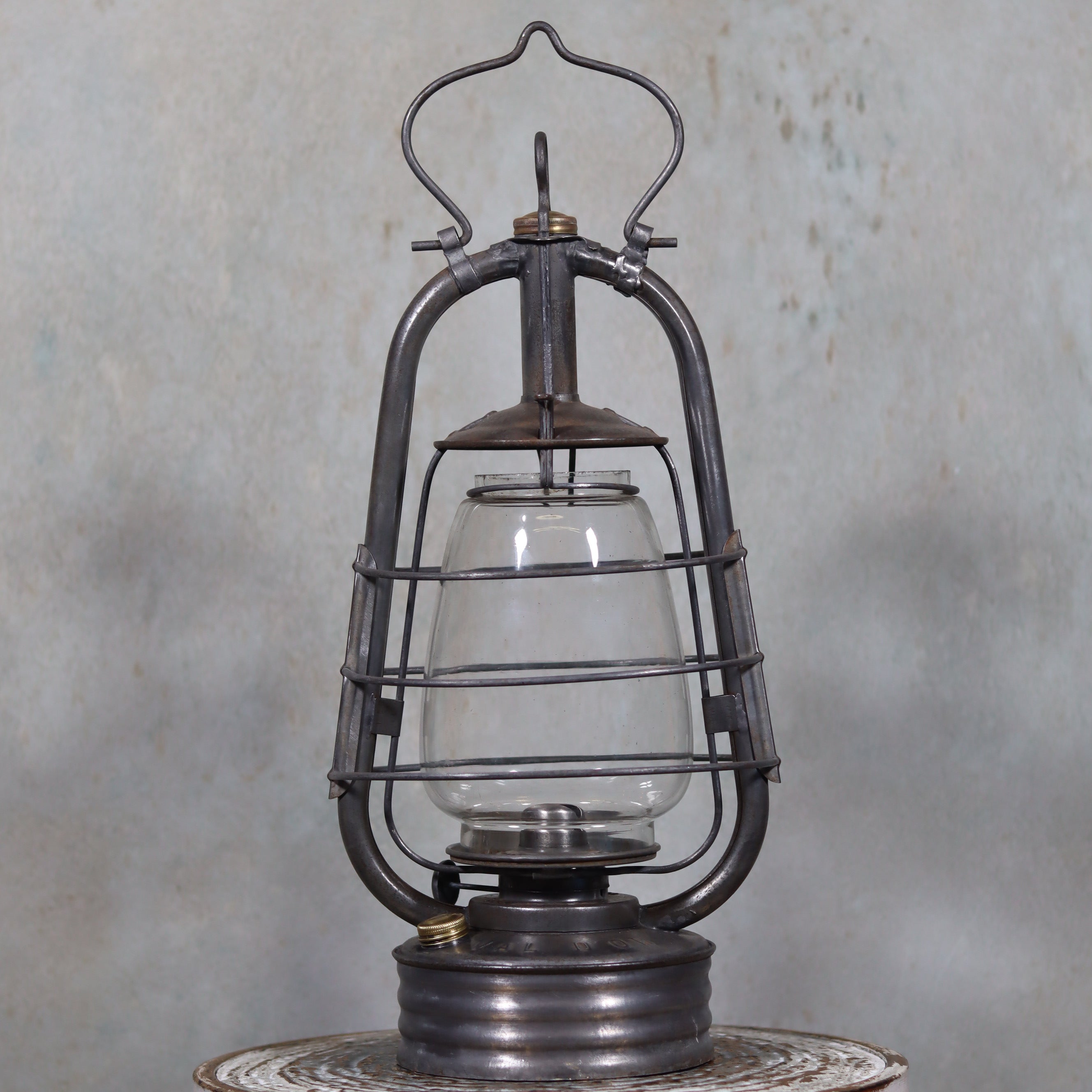 Rare French Val d'Or Hurricane Lantern by Etablissement Ch. Goujon – Beautiful Working Condition with Brass Details