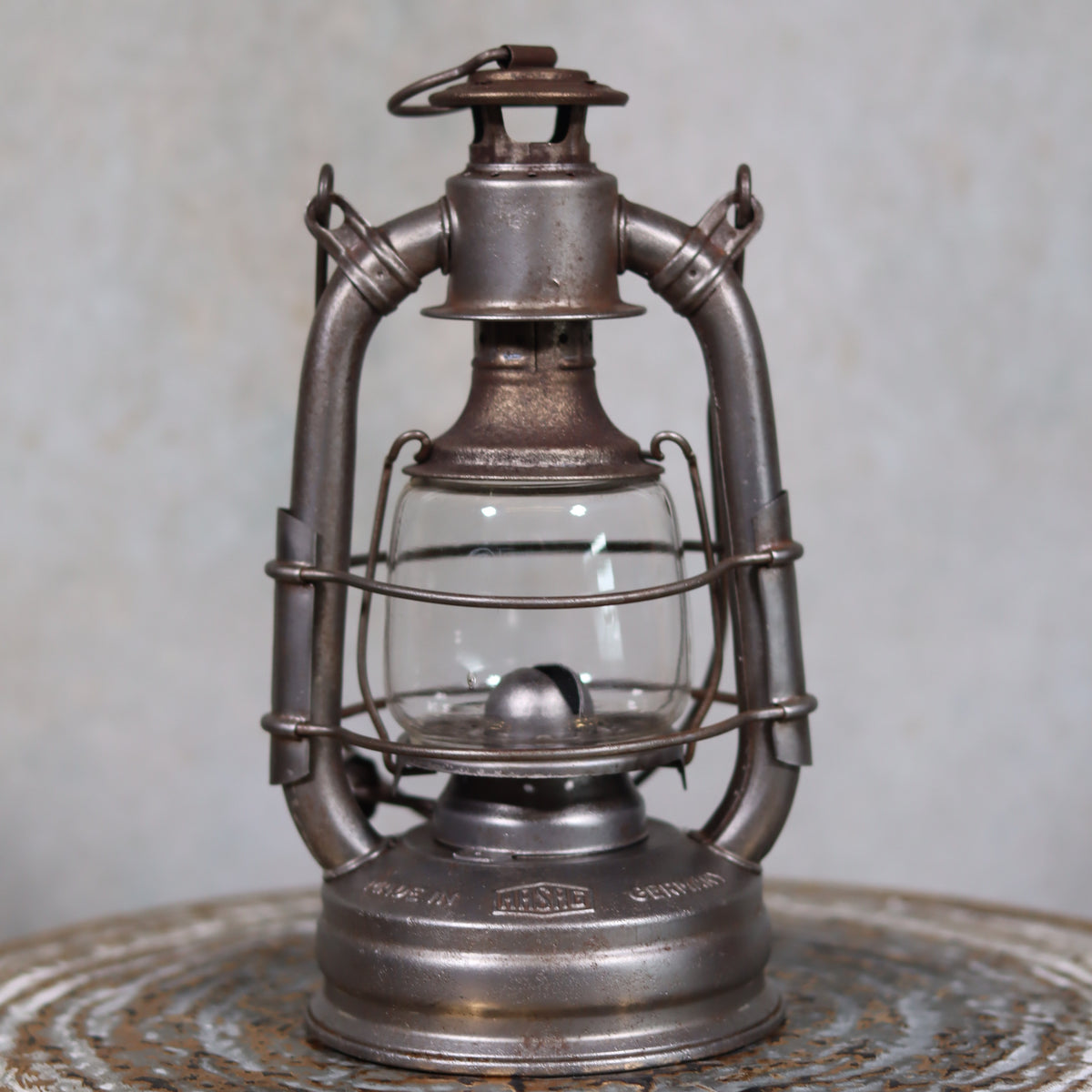 Extremely Rare Pre-War Storm Lantern – Hasag Orkan No. 333 (1937–1939) vintage oil lamp with metal frame and glass globe
