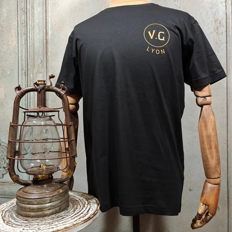 Valentini & Genin T-Shirt — Vintage Storm Lamp Design with 1921 Patent