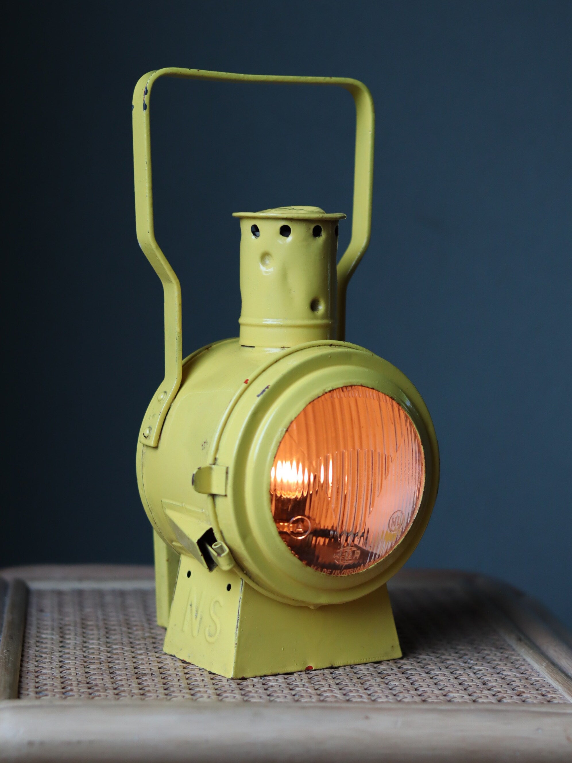 Vintage Dutch Railway Signal Lamp – NS Oil Lantern, 1930s