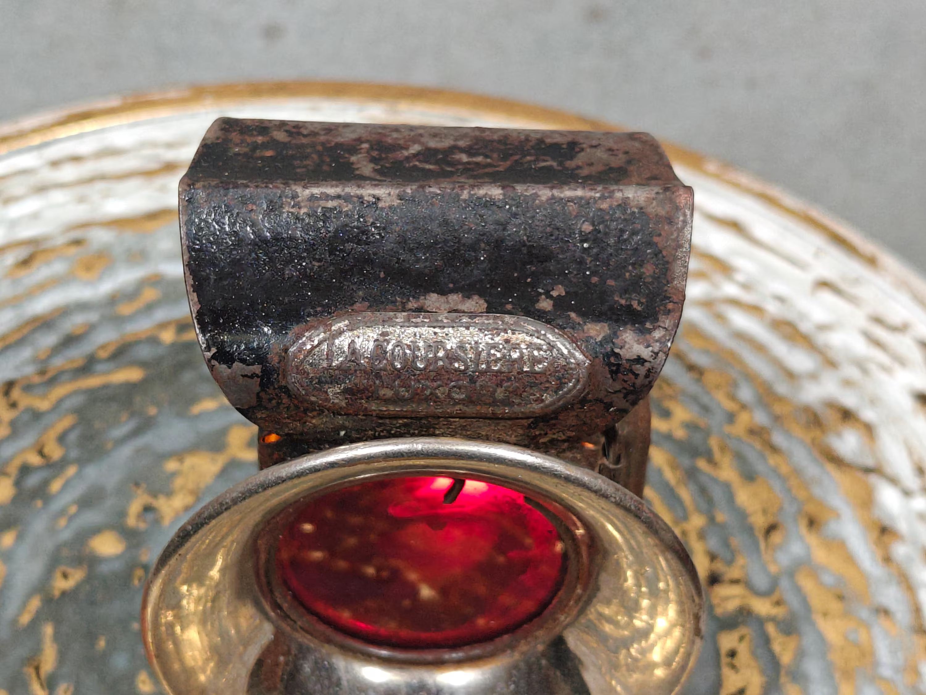 Rare Vintage Luxor Bicycle Oil Lamp – French La Coursière Model (1920s–1930s)