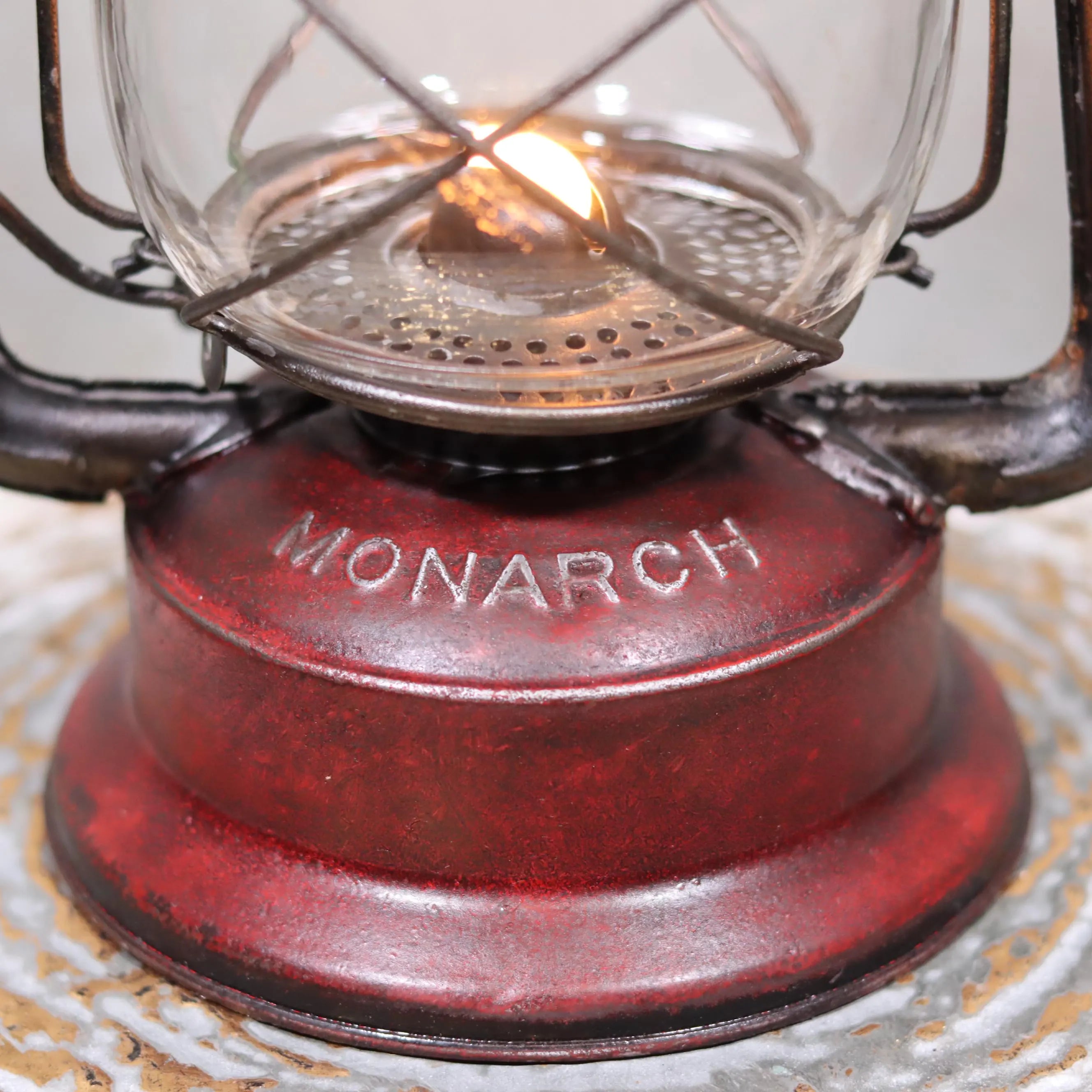 Rare Vintage Dietz Monarch Hurricane Lantern – Made in USA (1920s–1930s)